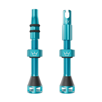Valves Tubeless PEATY'S HOLESHOT FAST FLOW 42mm (x2) Turquoise