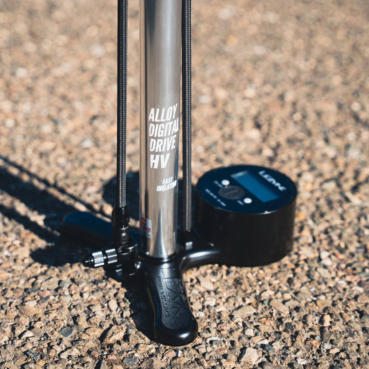 Pompe à Pied LEZYNE ALLOY FLOOR DRIVE HV DIGITAL 3.5 Noir