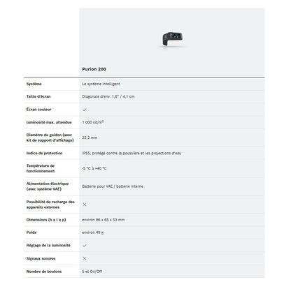 Ecran BOSCH PURION 200