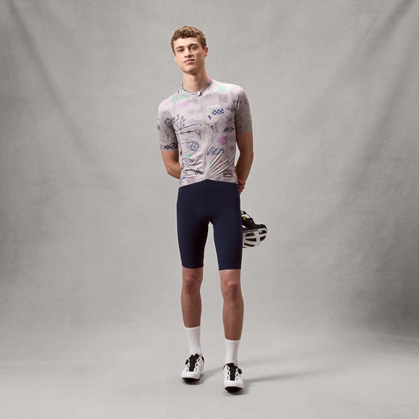 ENDURA PRO SL PRINT kortærmet titanium-trøje
