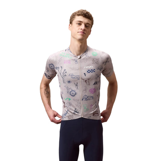 ENDURA PRO SL PRINT kortærmet titanium-trøje