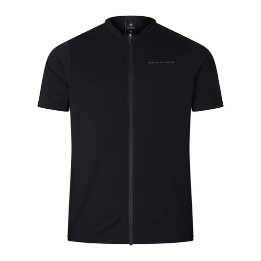 ENDURA LOOP ZIPPED Kortärmad Jersey Svart
