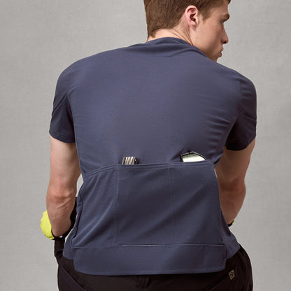 Maillot ENDURA LOOP ZIPPED Manches Courtes Carbon Gris