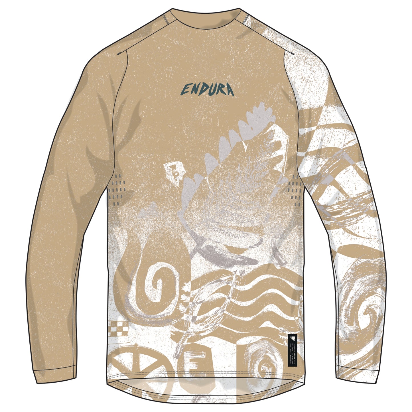 ENDURA SINGLETRACK PRINT Koszula z długim rękawem Sand