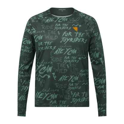 Maillot ENDURA SINGLETRACK PRINT Manches Longues Carbon Vert