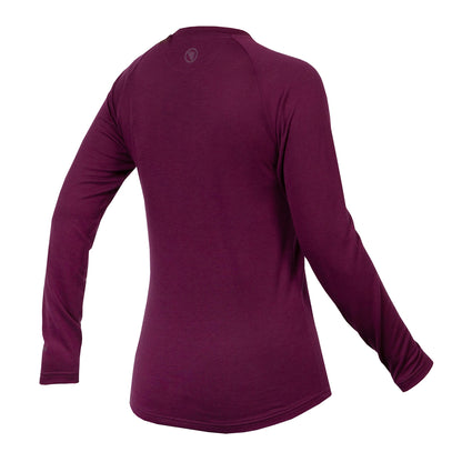 Sous-Vêtement ENDURA BAABAA BLEND Manches Longues Femme Aubergine