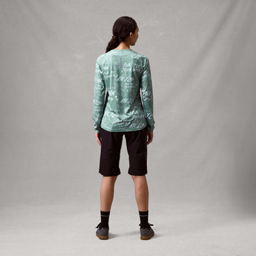 ENDURA SINGLETRACK PRINT Dámský dres s dlouhým rukávem Sage Green