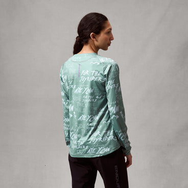 ENDURA SINGLETRACK PRINT Dámský dres s dlouhým rukávem Sage Green