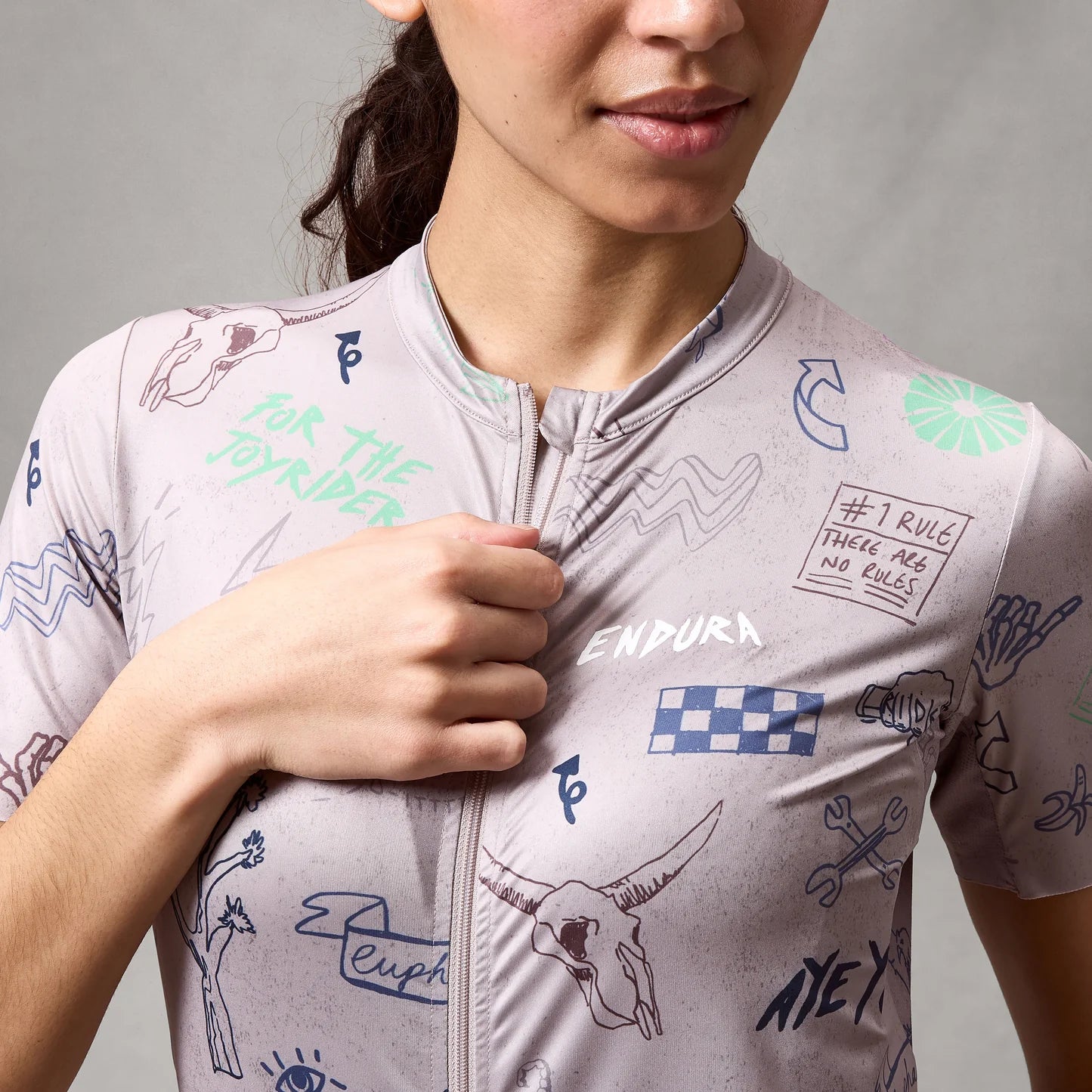 Dámský dres ENDURA PRO SL PRINT GTI s krátkým rukávem Titanium Jersey