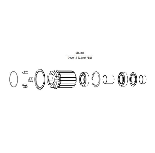 FULCRUM Tělo volnoběžky Typ Shimano 10/11 rychlostí Hliník #R0-201