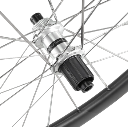 Roue Arrière MAVIC COSMIC SLR 45 Tubeless Ready (Center Lock) Noir/Argent