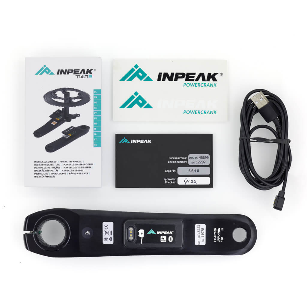 Manivelle Gauche Capteur de Puissance INPEAK POWERCRANK-E Shimano 105 R7100