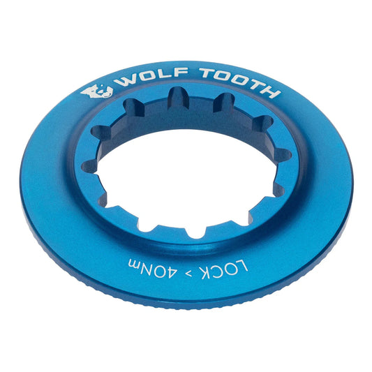WOLF TOOTH Centerlock-møtrik (indvendig), blå