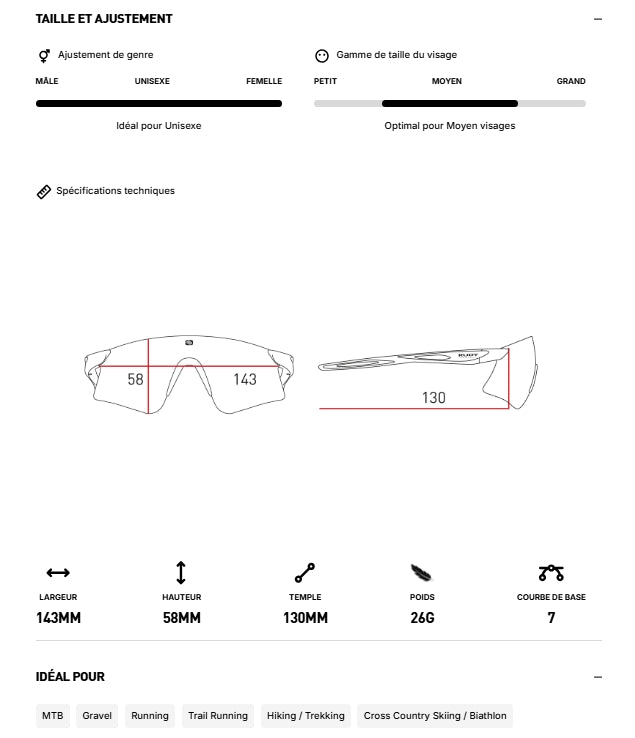 Brýle RUDY PROJECT ASTRAL SPHERE Crystal Black Čočky POLAR 3FX POLARIZED Multilaser