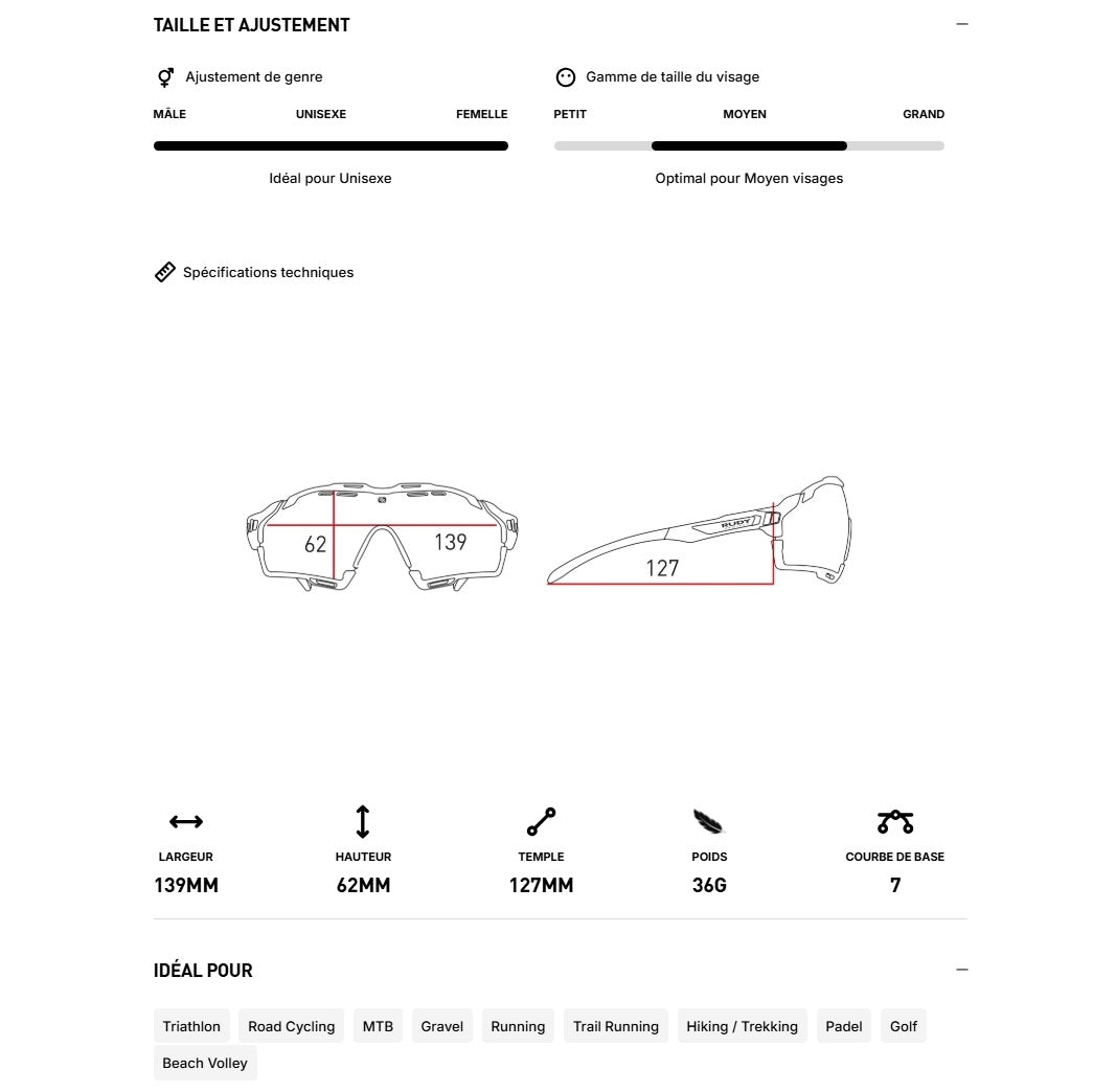 Solbriller RUDY PROJECT CUTLINE Hvide glas RP Optics Multilaser Rose Gold