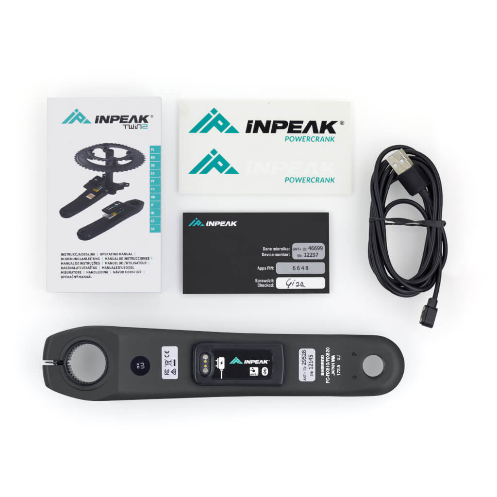 Manivelle Gauche Capteur de Puissance INPEAK POWERCRANK-E Shimano GRX RX810/820