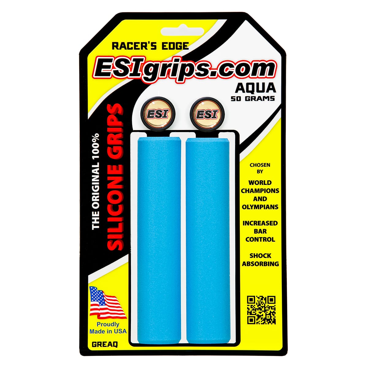 Grips ESI RACER'S EDGE 130 mm Bleu Ciel