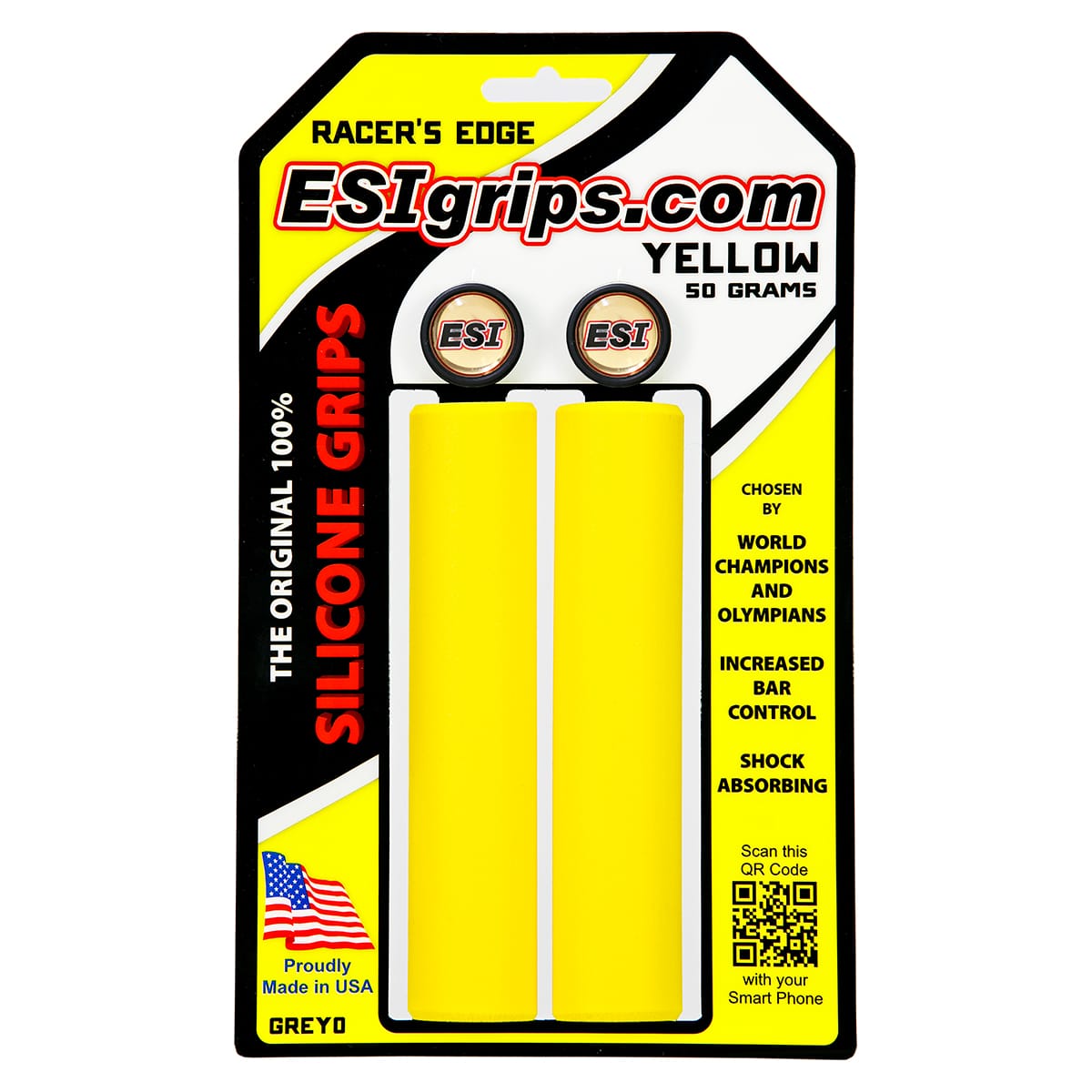 Grips ESI RACER'S EDGE 130 mm Jaune