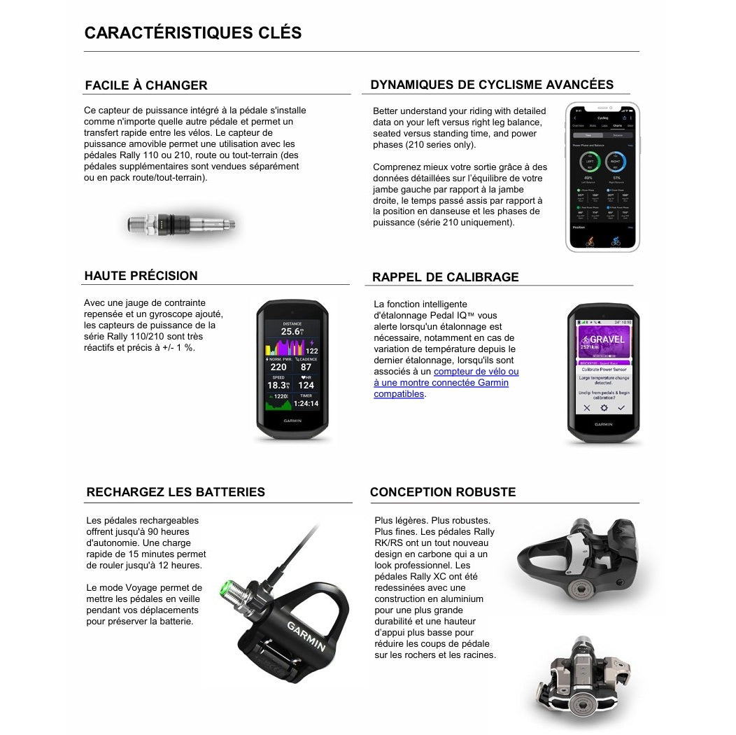 Pedály GARMIN RALLY RS 210 Power Sensor