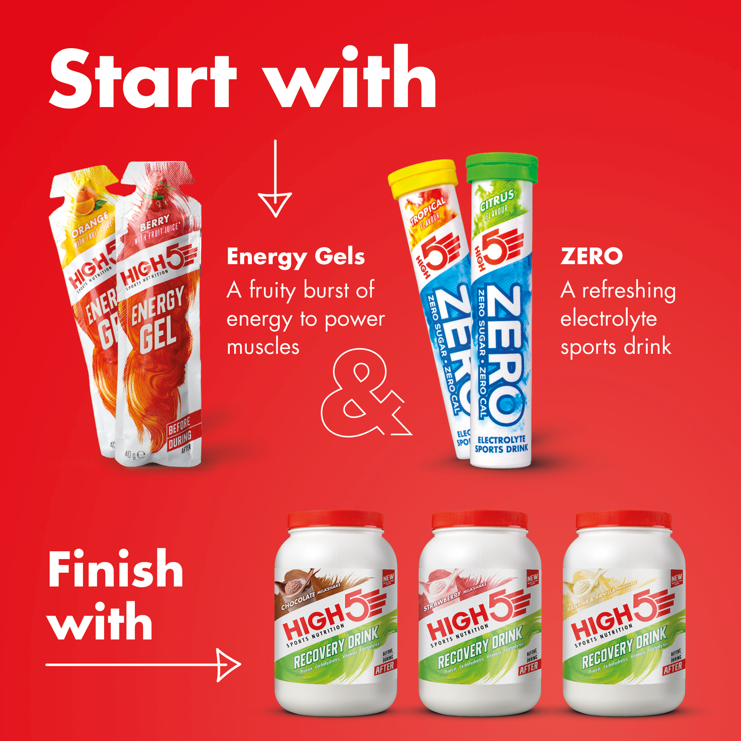 High5 RECOVERY DRINK (450g) Czekoladowy koktajl mleczny