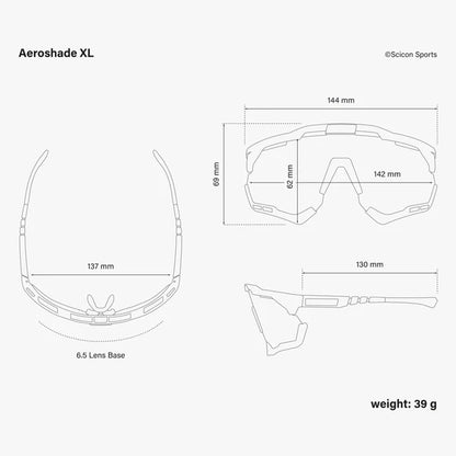 Lunettes SCICON AEROSHADE XL Translucide Iridium Argent