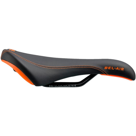 SDG BEL-AIR RL Stålskinner Sadel Sort/Orange