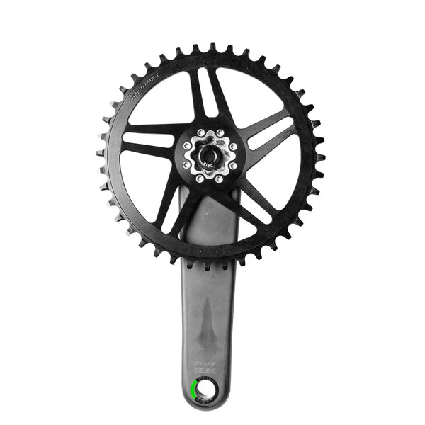 Tarcza mechanizmu korbowego WOLF TOOTH DROP-STOP ST GRAVEL DM 8 Screw Sram Black Mono Chainring