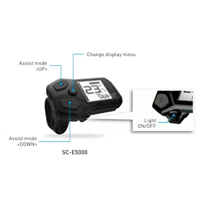 SHIMANO Steps SC-E5000 I-Spec EV-skærm