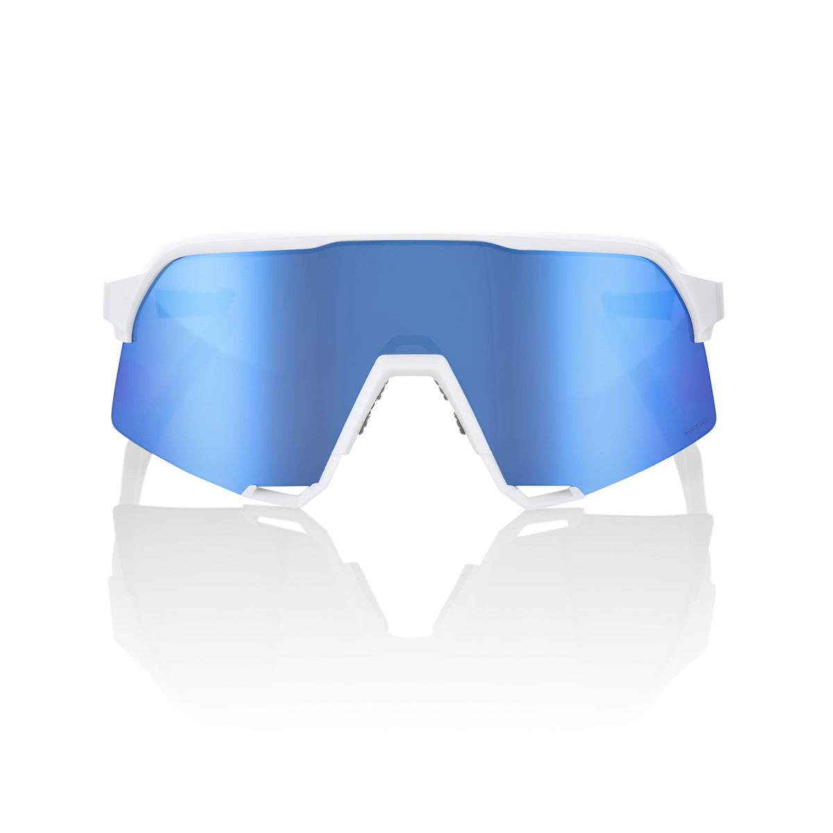100% S3 Matte White Hiper Multilayer Mirror Blue brýle