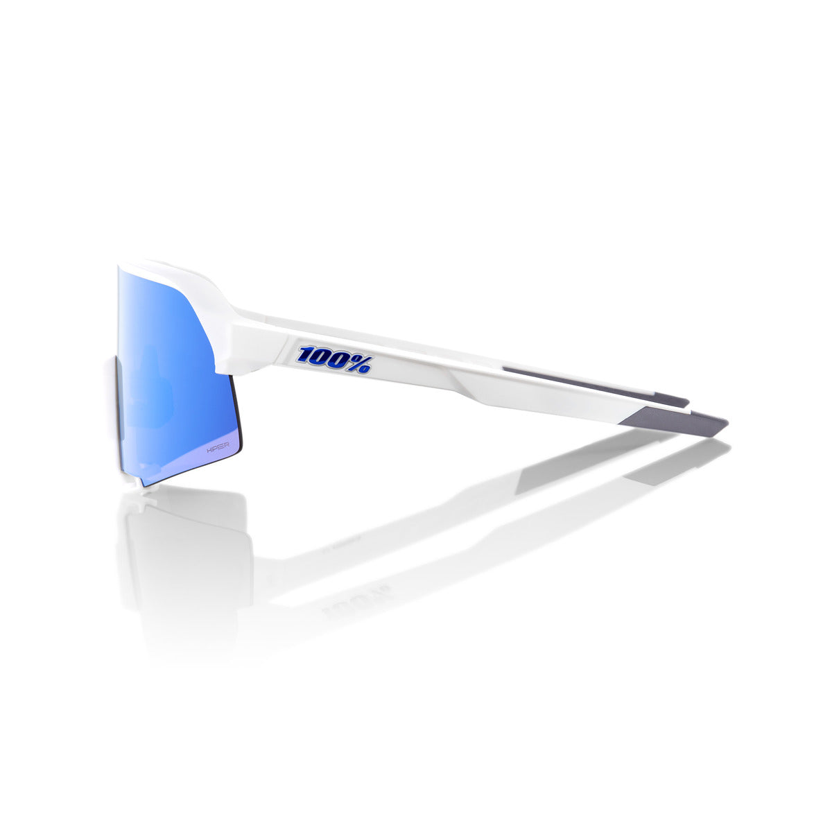 100% S3 Matte White Hiper Multilayer Mirror Blue brýle