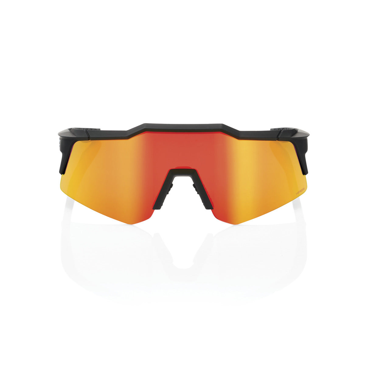 Lunettes 100% SPEEDCRAFT XS Soft Tact Noir Hiper Multilayer Mirror Rouge