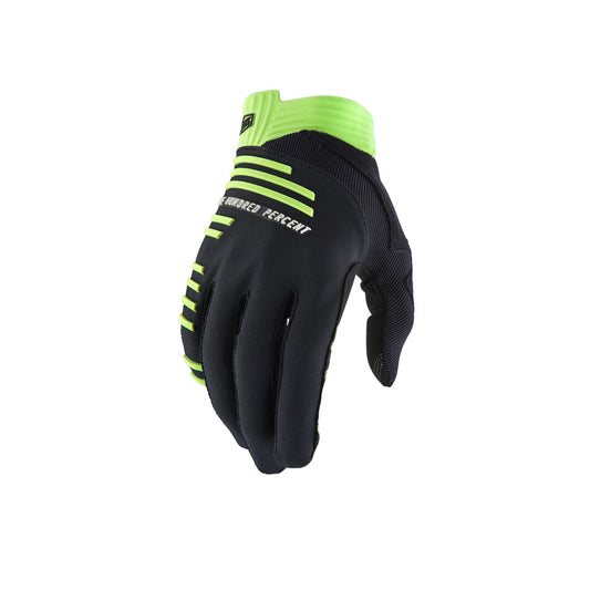 Gants Longs 100% R-CORE Noir/Jaune