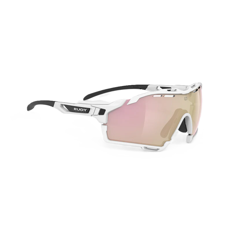 Solbriller RUDY PROJECT CUTLINE Hvide glas RP Optics Multilaser Rose Gold