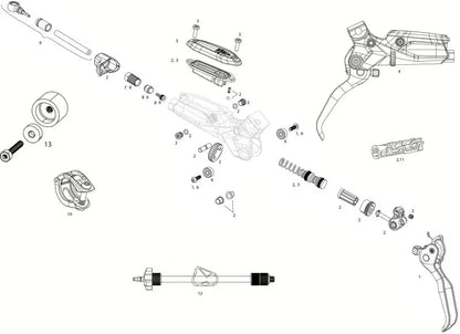Levier de Frein SRAM G2 ULTIMATE Carbone