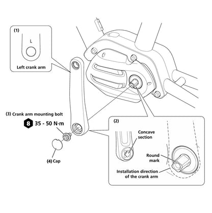 Manivelles SHIMANO FC-E5000 Argent