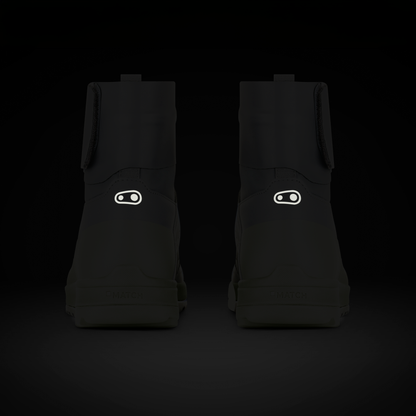 Chaussures VTT CRANKBROTHERS STAMP TRAIL SPEEDLACE SEAL Gris/Vert - détails réfléchissants arrière