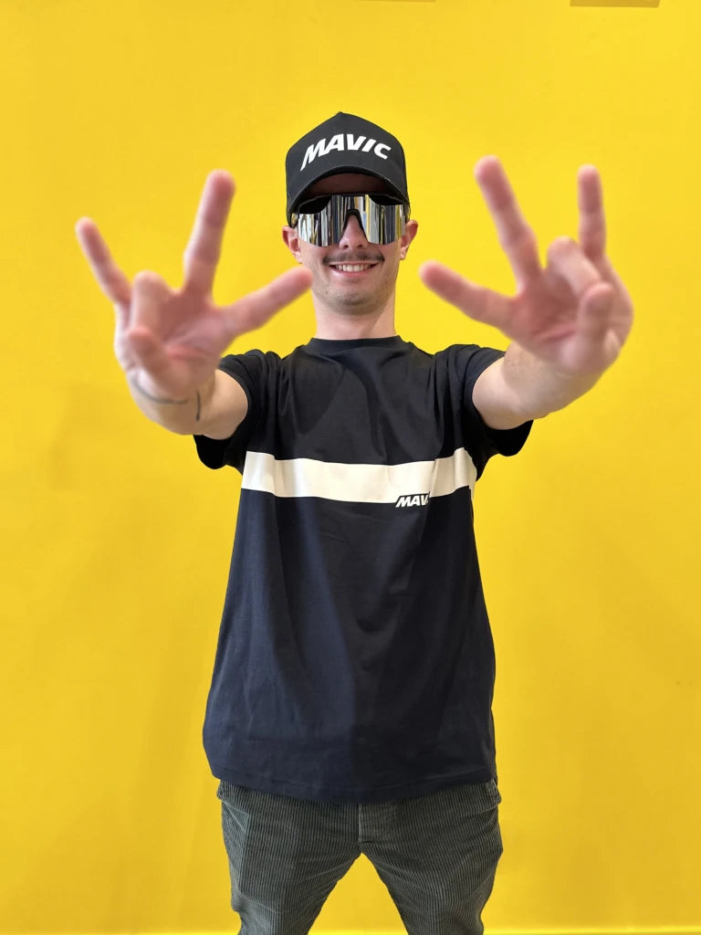 MAVIC CORPORATE STRIPE T-shirt Sort