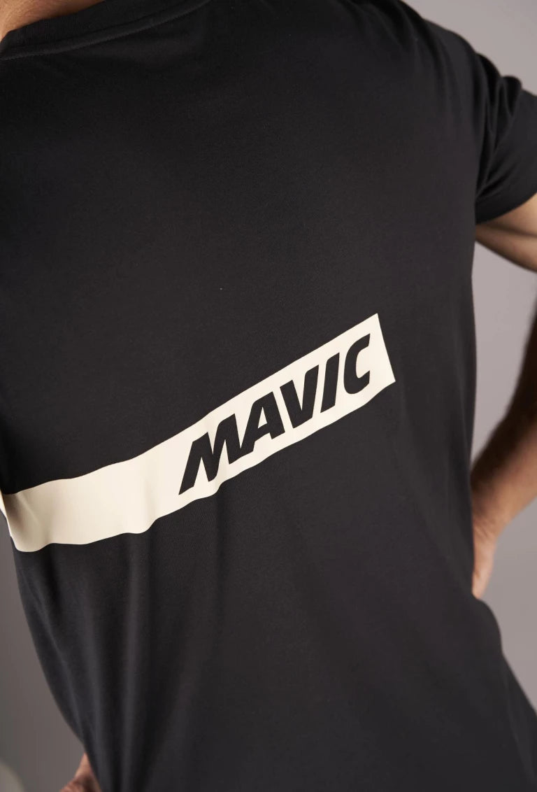 MAVIC CORPORATE STRIPE T-shirt Sort
