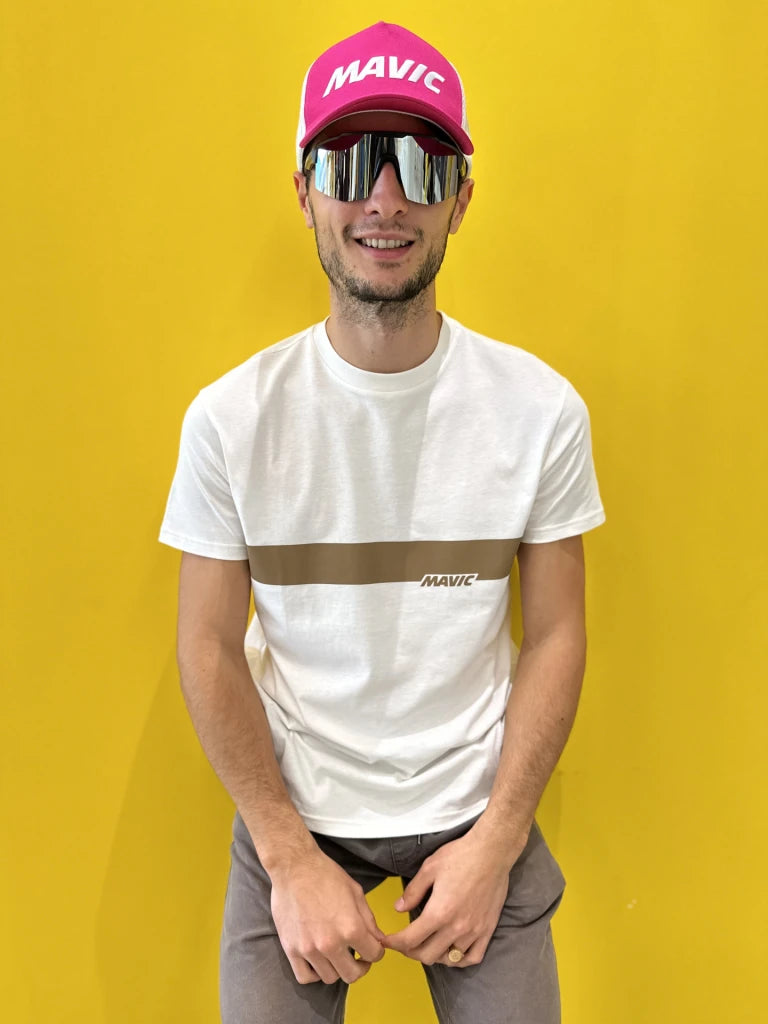 T-Shirt MAVIC CORPORATE STRIPE Blanc