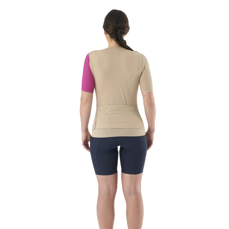 MAVIC ESSENTIAL Kortærmet Jersey til kvinder Beige/Fuschia