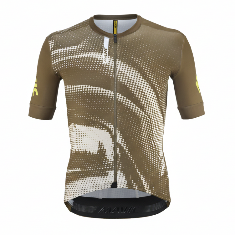 MAVIC AKSIUM GRAPHIC Kortærmet Jersey Beige/Brun