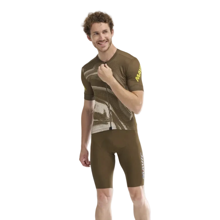 MAVIC AKSIUM GRAPHIC Kortærmet Jersey Beige/Brun