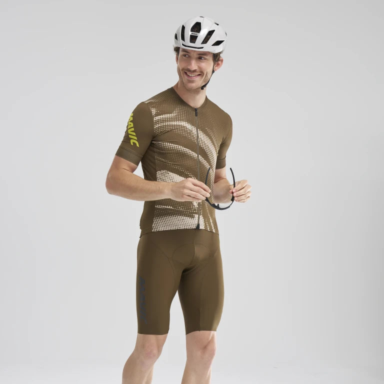 MAVIC AKSIUM GRAPHIC Kortærmet Jersey Beige/Brun