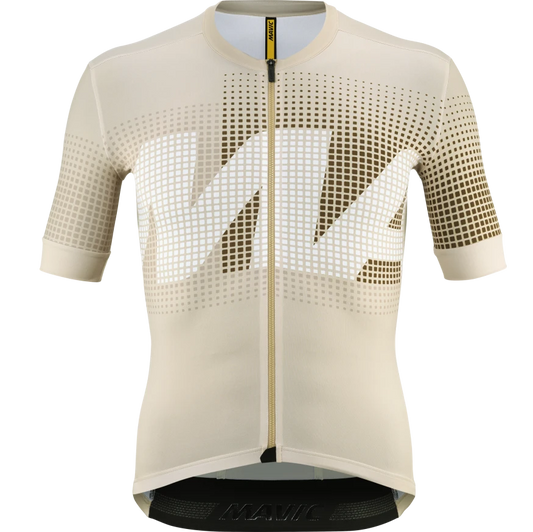 Maillot MAVIC AKSIUM GRAPHIC Manches Courtes Beige