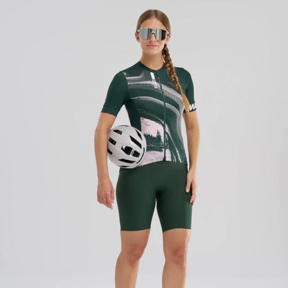 Maillot MAVIC AKSIUM GRAPHIC Manches Courtes Femme Kaki/Rose