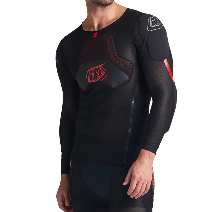 TROY LEE DESIGN STAGE GHOST D3O Ochranné tričko s dlouhým rukávem černé