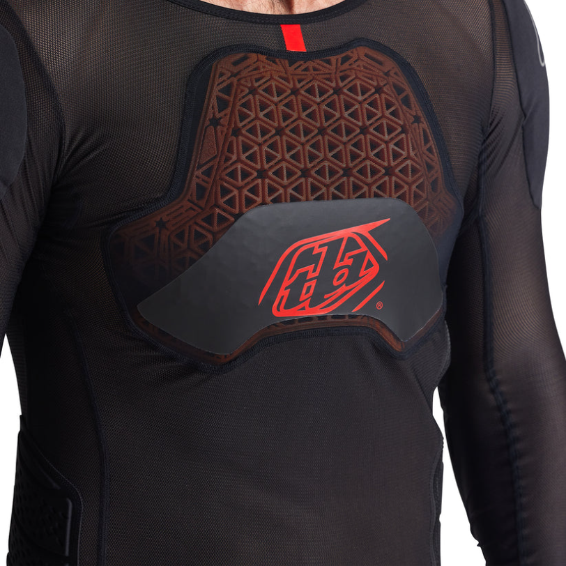 TROY LEE DESIGN STAGE GHOST D3O Ochranné tričko s dlouhým rukávem černé