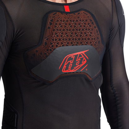 T-Shirt de Protection TROY LEE DESIGNS STAGE GHOST D3O Manches Longues Noir