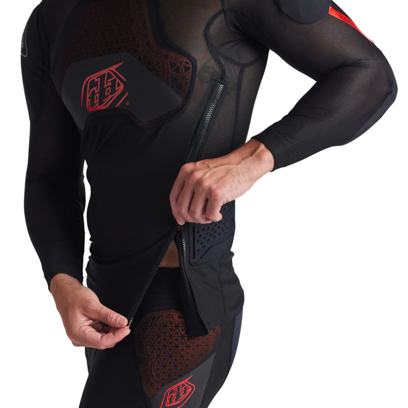 TROY LEE DESIGN STAGE GHOST D3O Ochranné tričko s dlouhým rukávem černé