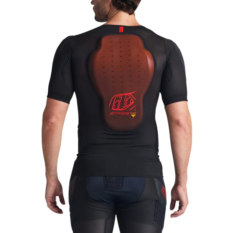 TROY LEE DESIGN STAGE GHOST D3O Ochranné tričko s krátkým rukávem černé
